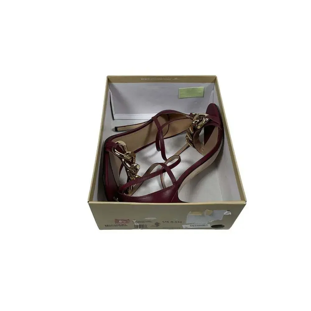 Michael Kors Womens Stiletto Sandal Cherry Red Size 8.5 New with Box